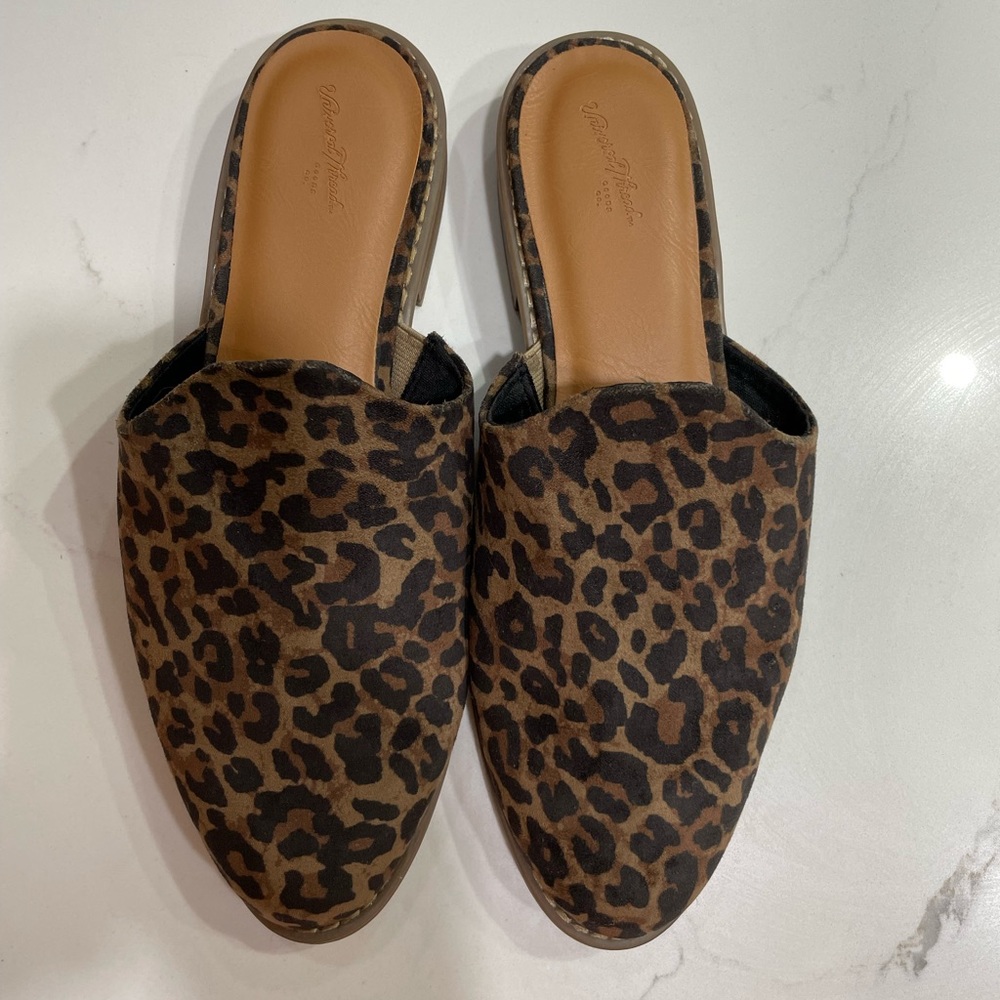 Universal Thread Mules animal print size 8